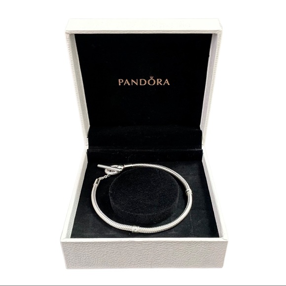 ❤️SOLD❤️ PANDORA Moments T-Bar Snake Chain Bracelet - Picture 3 of 3